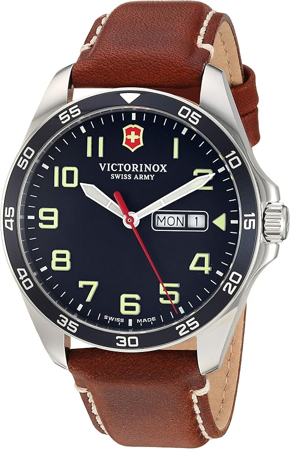 Victorinox Men's Analog Quartz Watch with Leather Strap 241848 Amazon