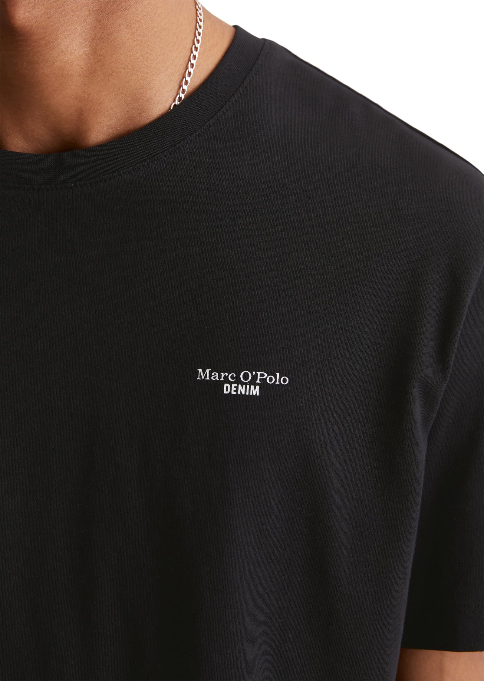 Marc O'Polo Denim Herren T-Shirt aus Bio-Baumwolle Regular Fit, Schwarz (Black), XL 4