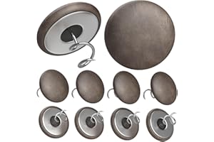 AHAILUOO Leather Upholstery Twist Pins, 12 Pack – Multi-Purpose Headliner & Slipcover Holders for Couch, Bed Skirt, Furniture and Upholstery –Fashionable, Soft and Durable Fabric (12, Brown)