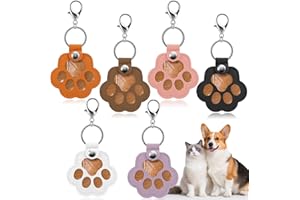 MITY RAIN 6PCS Keychain for Pet Lovers - Dog Hair Keychain & Hair Keepsake - Portable Fur Keepsake Cute Keychains for Backpacks, Heartfelt Memorial Gifts for Loss of Pet