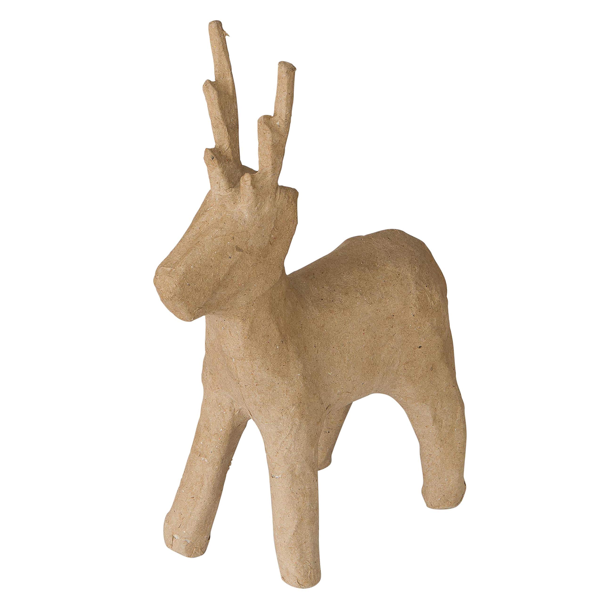 Creativ 100263 22.5 cm Papier Mache Roe Deer Standing, Beige