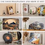 ANBOXIT 8 Inch Plate Display Stand Pine Wood Rustic Holder view 5