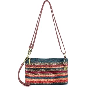 The Sak Vita Small Crochet Wristlet Purse - Hand Crochet Women's Clutch for Everyday & Travel - Mini Handbag With Card Slots,