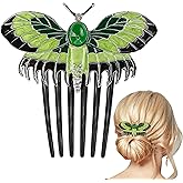 Butterfly Decorative Hair Comb, Fashion Pins Clip Vintage Fancy Style Handmade Plastic, Cute Rose Claw Side Bun Accessories for Bridal Wedding Party Prom Evening Special Occasion Casual Women