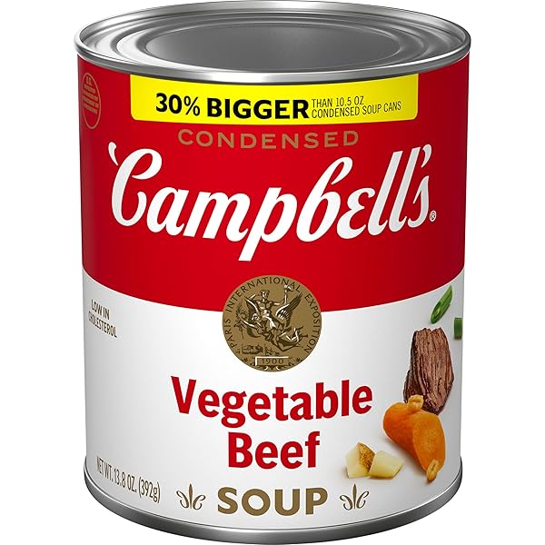 CAMPBELL’S CONDENSED VEGETABLE BEEF SOUP, 13.8 OZ CAN