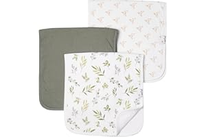 Copper Pearl Baby Burp Cloth Large 21''X10'' Size Premium Absorbent Triple Layer 3 Pack Gift Set"Haven" (H3-SLQ3-J9SE)