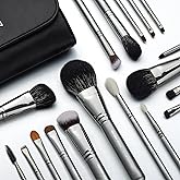 Professional Makeup Brush Set, EIGSHOW High End Makeup Brushes for Foundation Powder Blending Blush Bronzer Eyeliner Eyeshadow with Case (PRO 18pcs Grey)