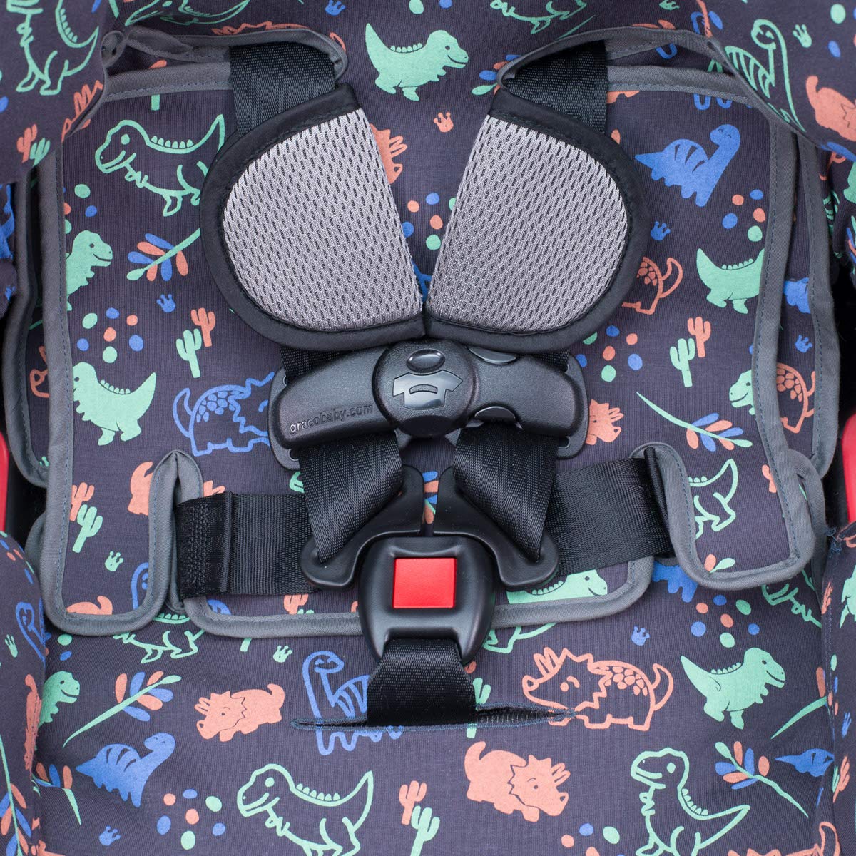 JYOKO Kids Cotton Cover Liner for car seat Compatible with Graco 4Ever DLX 4-in-1 (Happy Dino)