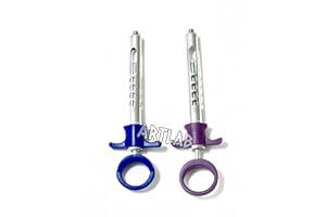 ARTLAB Premium German Colored Dental Syringe Self Aspirating Cartridge Syringe 1.8 ml anesthetic Syringe Dental Instrument (Purple + Blue)