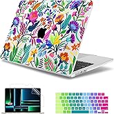 May Chen for MacBook Air 13.6 Inch Case 2025 2024 2023 2022 Release Models: A3240 M4 A3113 M3 A2681 M2, Plastic Hard Shell Case for MacBook Air 13.6" with Retina Display, Bright Colorful Flowers