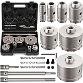 DAIMIT 20PCS Concrete Hole Saw Kits with 2 Drill Bits and SDS Plus & Max Shank, Hole Saw Tool Set for Concrete Cement Brick S