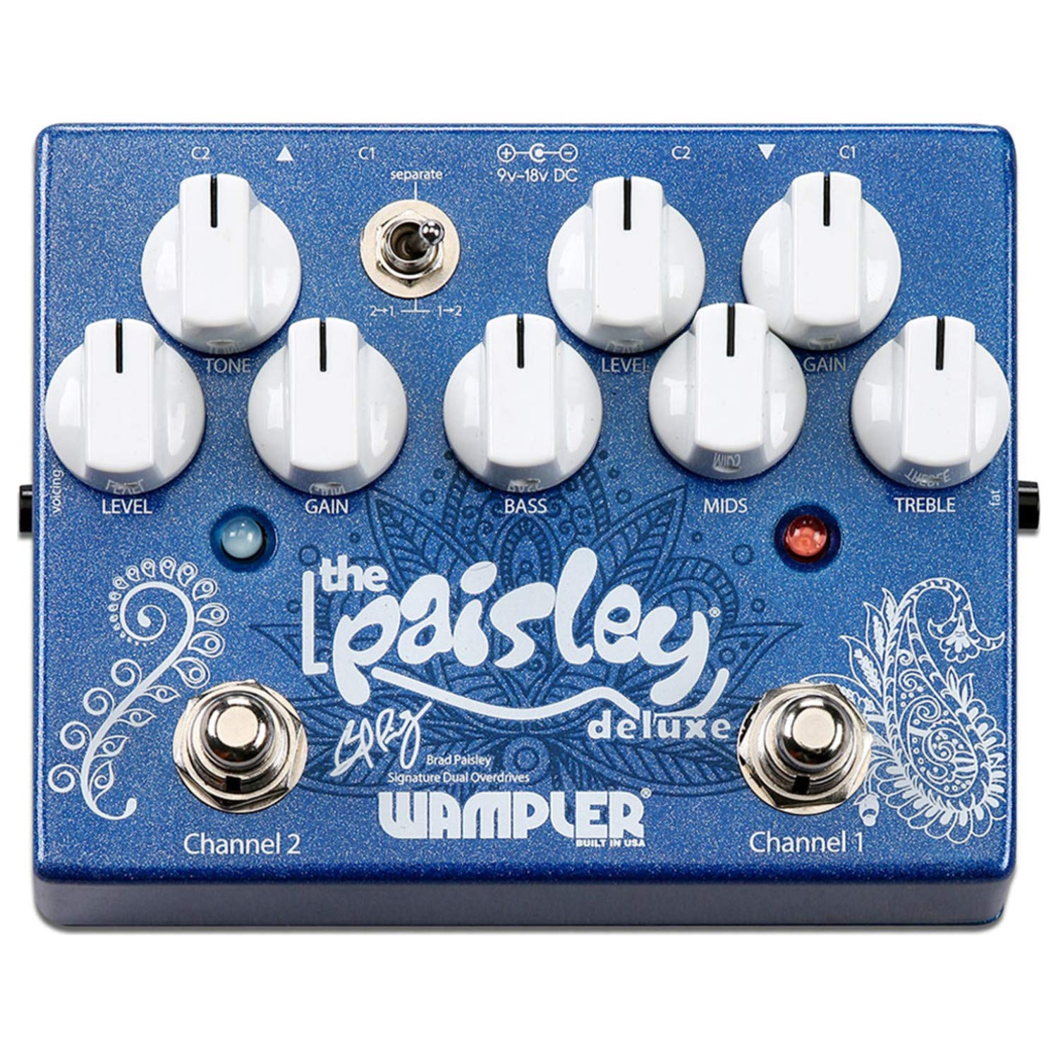 Wampler Paisley Drive Deluxe Brad Paisley Signature Dual Overdrive Guitar Effects Pedal