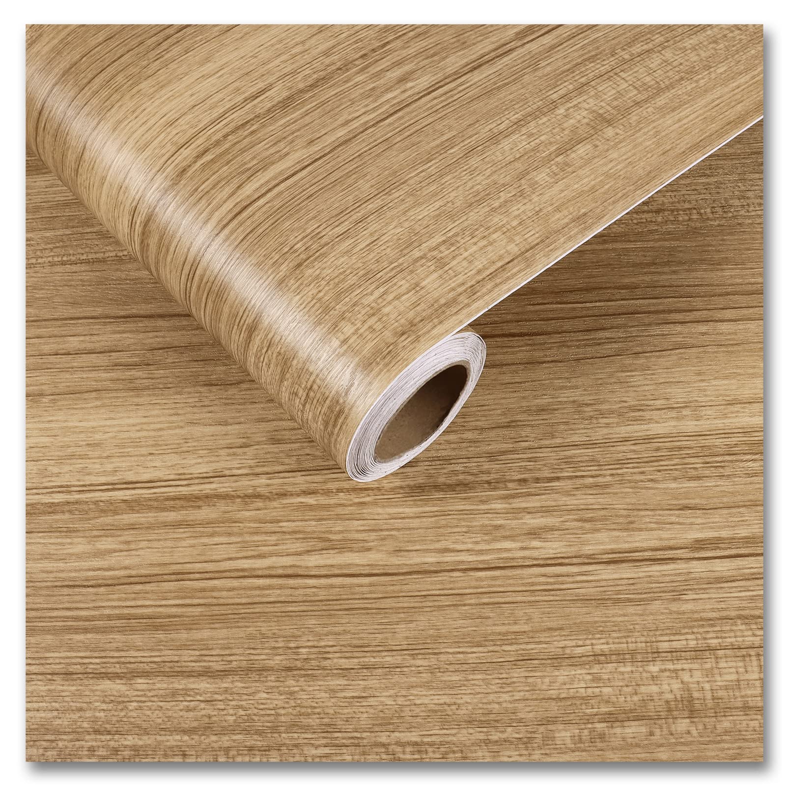 Photo 1 of CRE8TIVE Thick Brown Wood Contact Paper Peel and Stick Wood Wallpaper 12"x80" Textured Removable Self Adhesive Wood Grain Contact Paper for Countertops Waterproof Wood Vinyl Wrap for Kitchen Cabinets