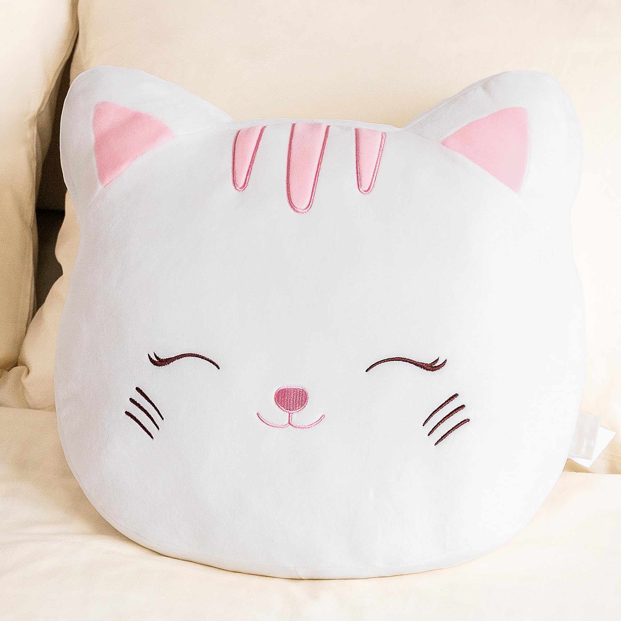 Lazada Kids Pillow White Cat Plush Pillows Toy Soft