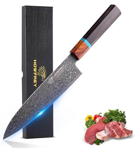 Amazon.com: TIVOLI Damascus Chef Knife 8 inch - Japanese Hand