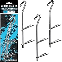 Behr Räucherhaken Set - 10 Stabile Doppelhaken Fürs Räuchern | Räucherzubehör