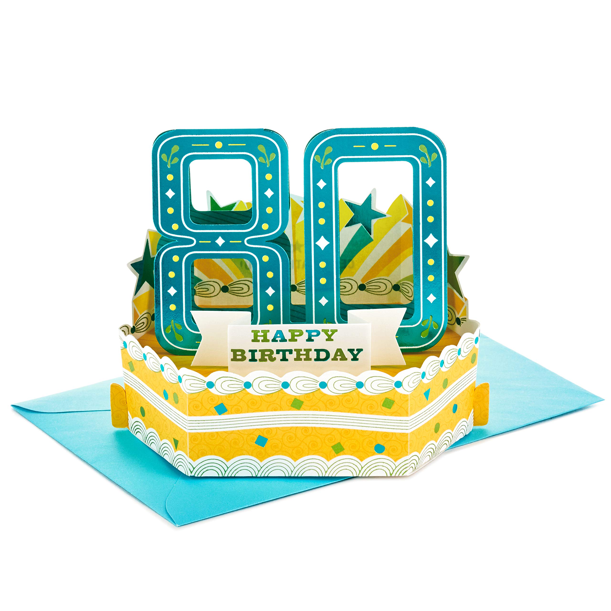 Photo 1 of Hallmark Paper Wonder 80th Birthday Pop Up Card (Celebrating You)
