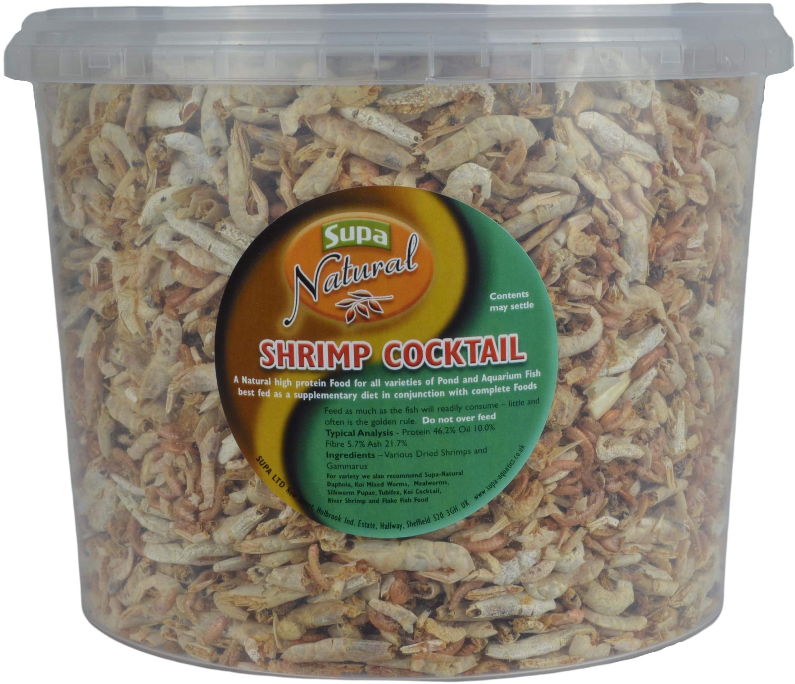 Supa Natural Shrimp Cocktail, 3 Litre Bucket, Highly Nutritious Protein Rich Food, Suitable For Aquarium And Pond Fish
