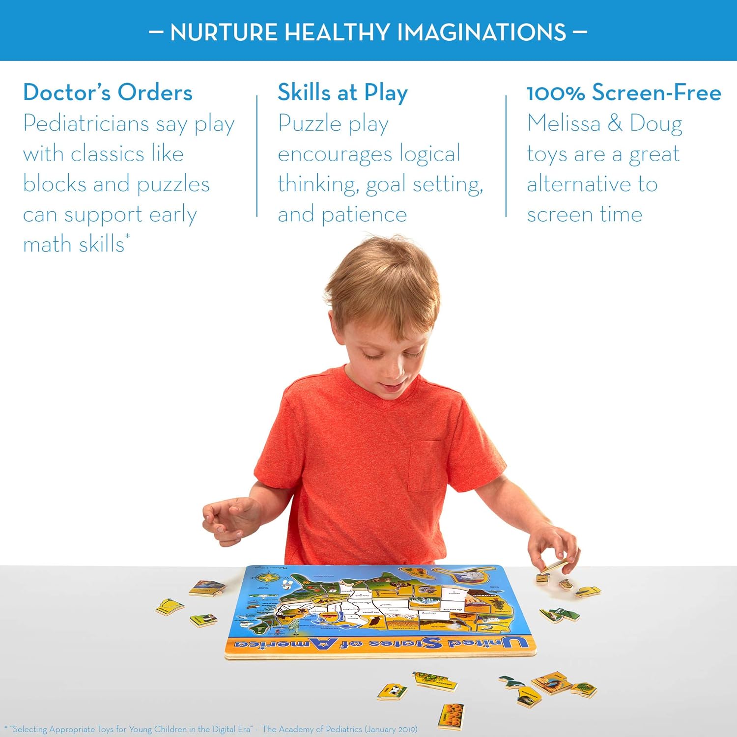 melissa & doug usa map wooden puzzle