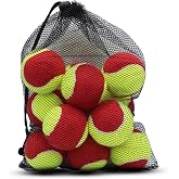 Magicorange Tennis Balls, 12 Pack Low Compression Stage Tennis Ball | for Beginners Youth Kids Training Practicing with Mesh Bag for Easy Transport