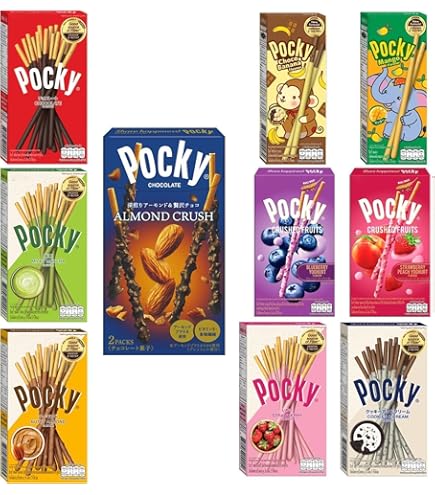 Amazon.com: Pocky Crushed Fruits & Nuts Variety Pack – 5 Flavors
