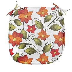 Ambesonne Floral Chair Seating Cushion, Lily Blooms