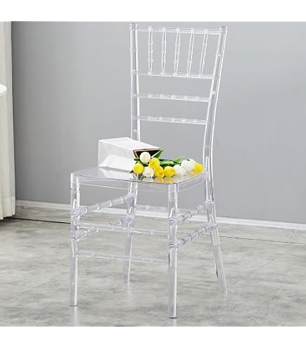2 Chaises Transparentes En Polycarbonate - Design Crystal, Style Starck, Neuves