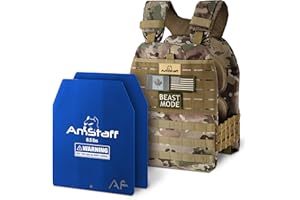 AMSTAFF FITNESS Amstaff Tactical Weighted Vest - Adjustable Weight Vests - Versatile Wearable Vest for Fitness Workouts, Strength and Endurance Training, Running