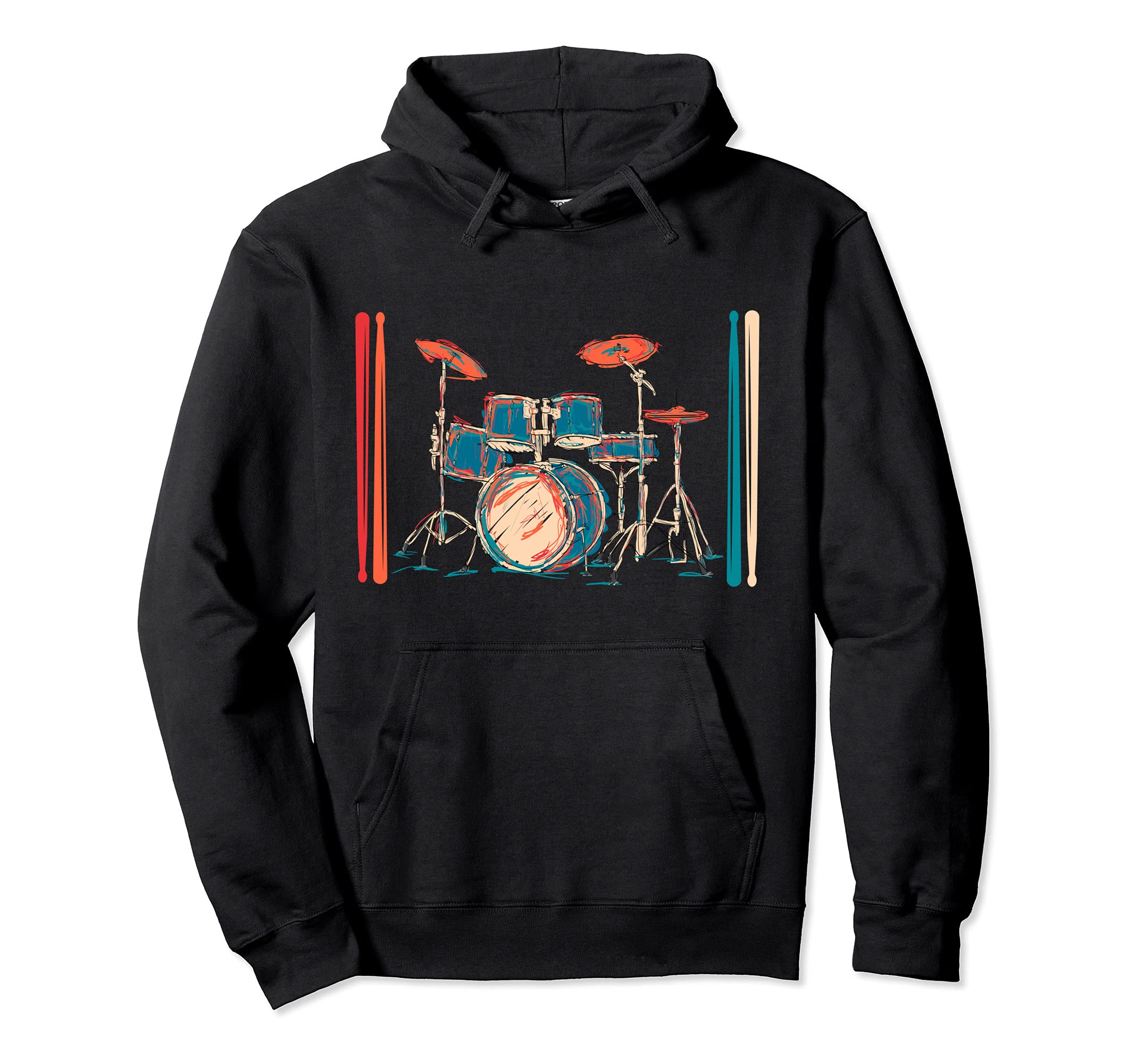 Drum Set Rock Music Percussion Musician Drummer Drums Pullover Hoodie