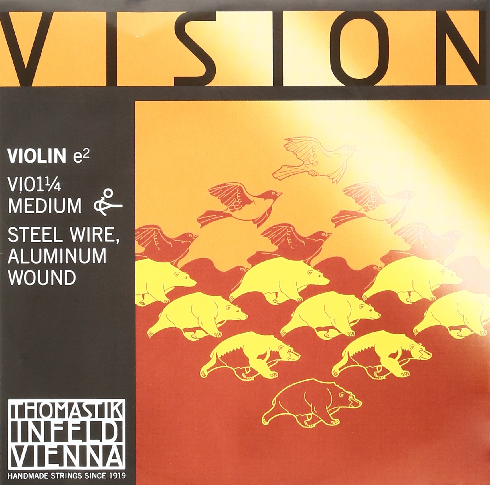 Thomastik single string for 1/4 violin Vision - E-string steel, aluminum wound, medium, ball removable