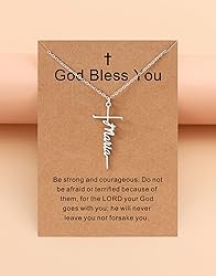 Lcherry Maria Name Cross Necklace Personalized