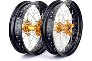 Smadmoto 17" Supermoto Wheels for Suzuki RMZ250 RMZ450 2005-2022 Front Rear Wheel Hubs Rims 3.5" / 4.25"