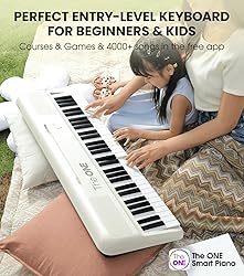 The ONE Smart Keyboard COLOR 61 Lighted Keys Piano