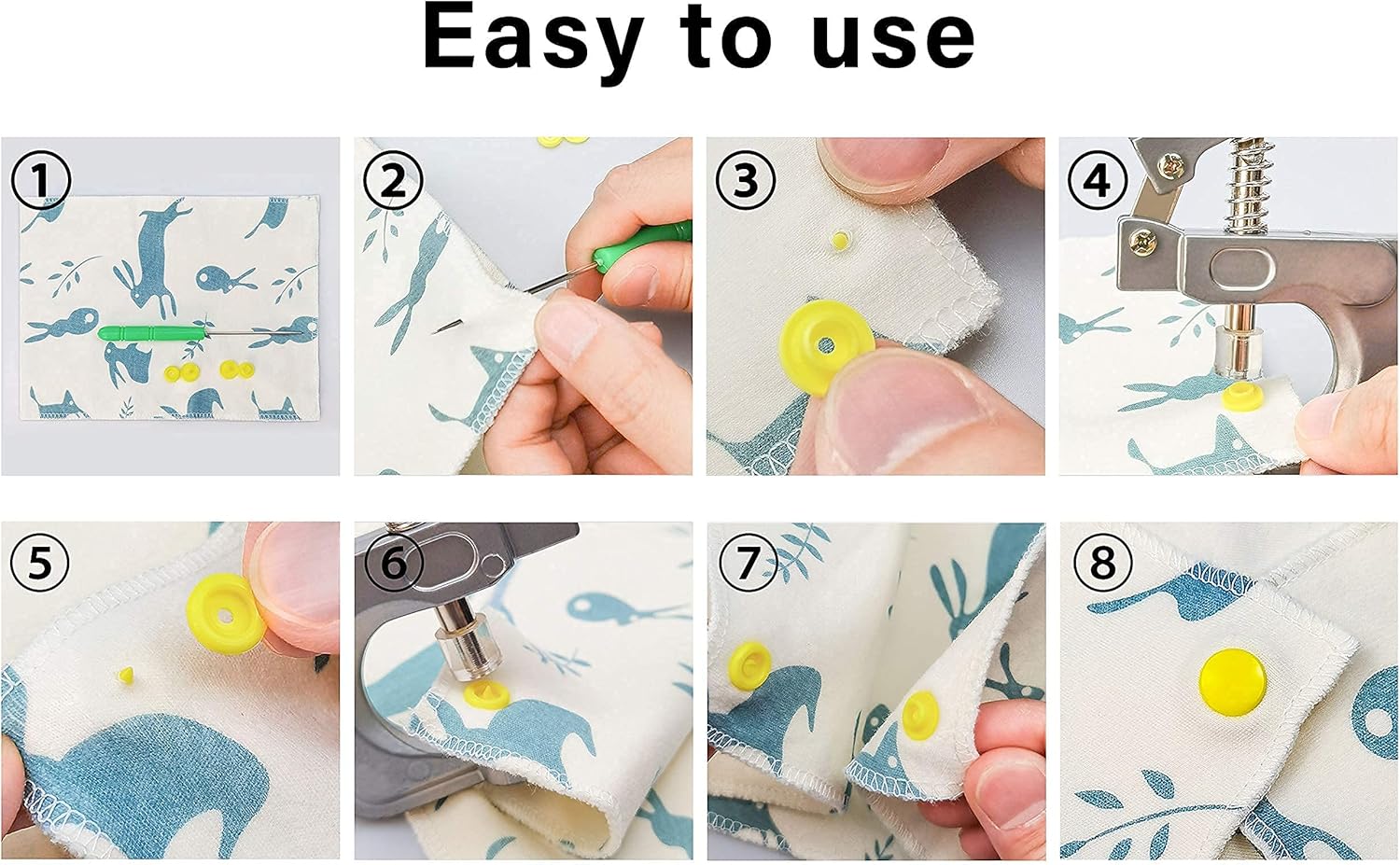 TmppDeco Plastic Snaps with Snap Pliers, 460 Sets 24-Colors Snaps Buttons for Sewing, Snap Fasteners kit for Sewing, Clothing, Crafting, Diaper, Bibs