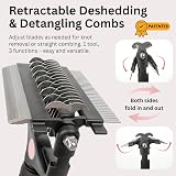 FurCare 3-in-1 Deshedding Dematting Detangling Pet Tool Pink Cat Dog Grooming view 2