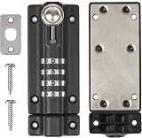 Weielt 4 Digit Sliding Combination Locking Bolt 120mm Stainless Gate Latch Black view 4