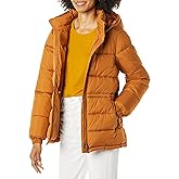 Amazon Essentials Women's Heavyweight Quilted Hooded Puffer Winter Jacket with Adjustable Waist