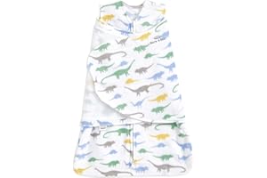 HALO Micro-Fleece Sleepsack Swaddle, 3-Way Adjustable Wearable Blanket, TOG 3.0, Dinos, Newborn, 0-3 Months