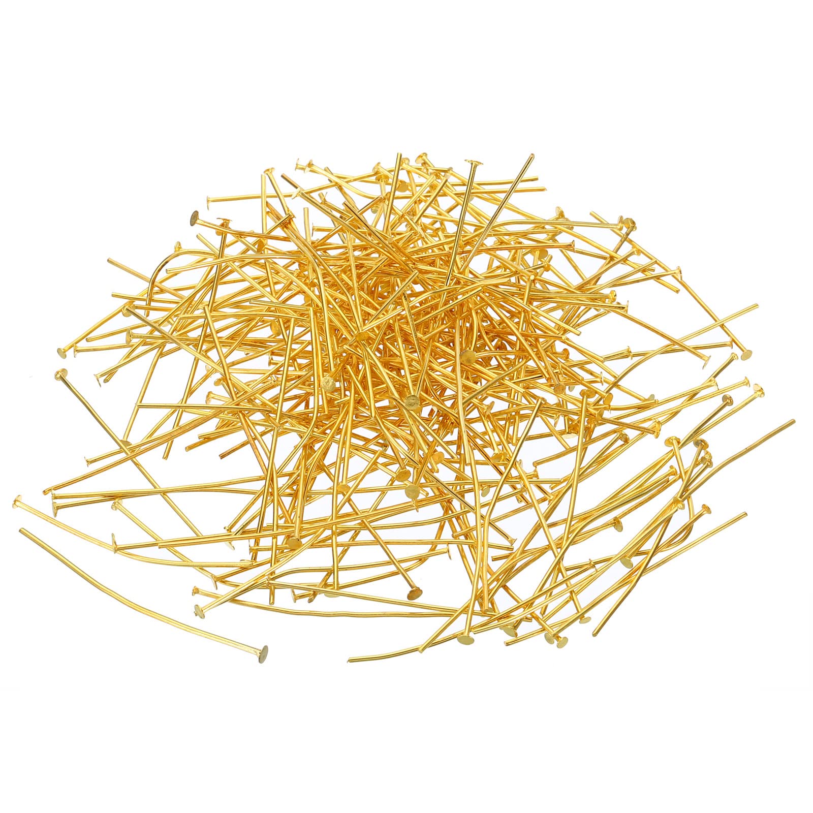 PATIKIL Chandelier Connector Clip Pins, 230 Pack 38mm Length Chandelier Replacement Prism Metal Pins for Fastening Suncatcher Crystals Parts, Golden