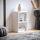 Vida Designs Oxford 2 Tier Cube Bookcase White Wood Shelving Unit view 6