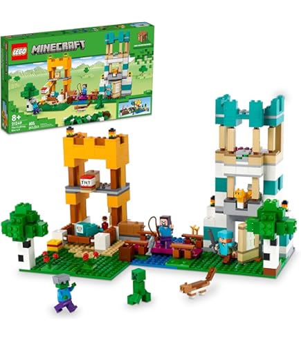 マインクラフト グッズセット Amazon.com: LEGO Minecraft The Crafting Box 4.0 21249 Building Toy