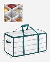 SONGMICS Christmas Ornament Storage Box 128 Slots Forest Green RFB029C01 view 4
