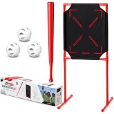 GoSports LotBall AIR Backyard Baseball Bat, Ball and Strike Zone Set - Plastic Baseball Game for Kids