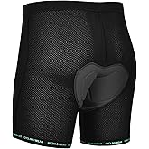 Padded Cycling Shorts Men's Cycling Underwear with 3D Padding Biking Bicycle Shorts Shock Absorb Comfortable Lightweight