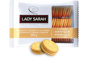 Lady Sarah Sandwich Cookies - Vanilla Cream Cookies Snacks 300g