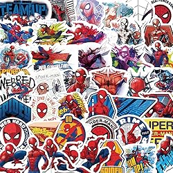 50pcs Spiderman Stickers for Kids, Cool Cartoon