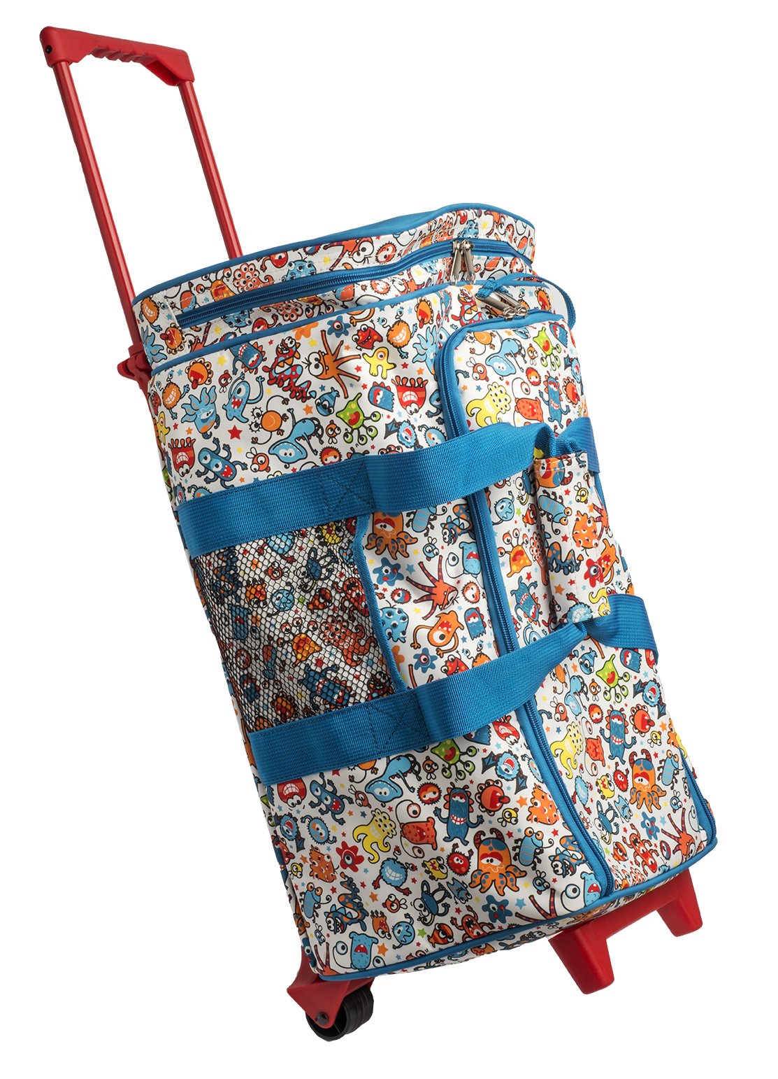 CARITAN Little Monsters Wheeled Case Luggage for Children 52 cm 35 Liters Blue 59508