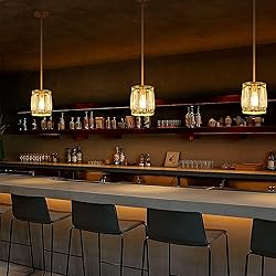 3 Pack Pendant Light Fixtures Modern Crystal Mini