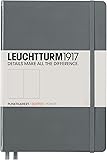 LEUCHTTURM1917 344784 Notebook Medium (A5), 249 numbered pages, dotted, anthracite