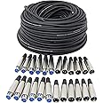 Your Cable Store DIY Make Your Own Custom Length XLR Cable Kit 250 Ft Of 28 AWG Balanced XLR Cable, 12 XLR Male Connectors And 12 XLR Female Connectors